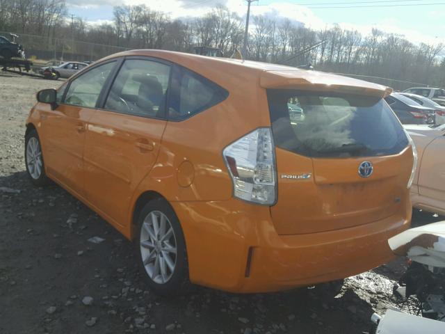 JTDZN3EU6C3101018 - 2012 TOYOTA PRIUS V ORANGE photo 3