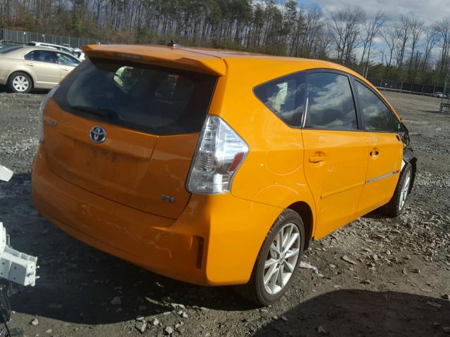 JTDZN3EU6C3101018 - 2012 TOYOTA PRIUS V ORANGE photo 4