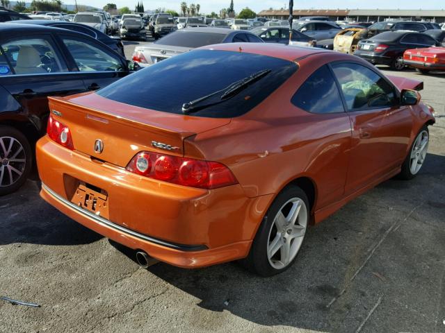 JH4DC53095S000669 - 2005 ACURA RSX TYPE-S ORANGE photo 4