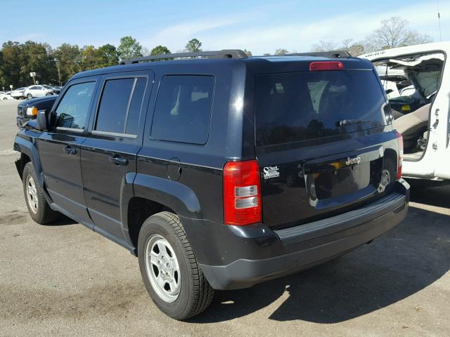 1C4NJPBAXCD550689 - 2012 JEEP PATRIOT SP BLACK photo 3