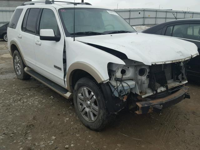 1FMEU74E17UA43124 - 2007 FORD EXPLORER E WHITE photo 1