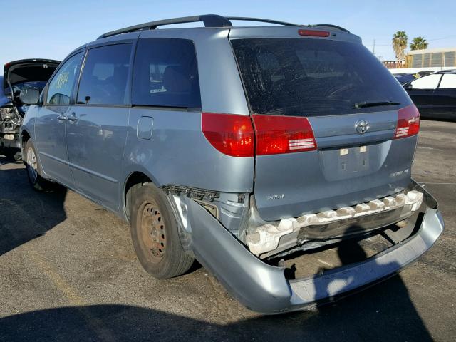 5TDZA23C75S343642 - 2005 TOYOTA SIENNA CE BLUE photo 3