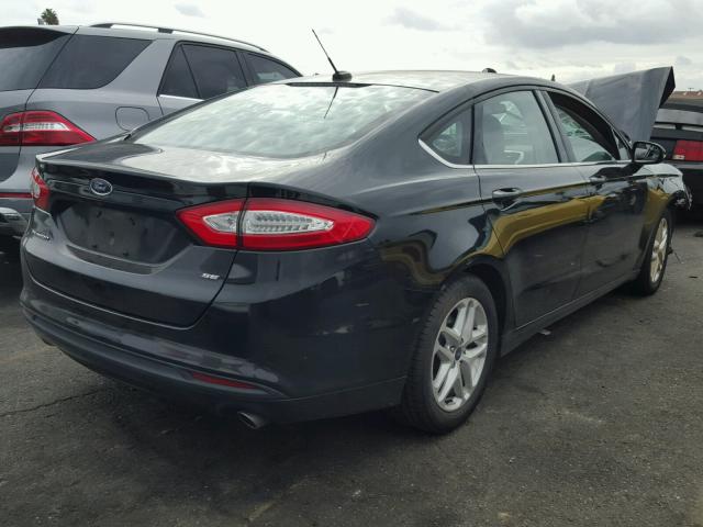 3FA6P0H70ER227712 - 2014 FORD FUSION SE BLACK photo 4