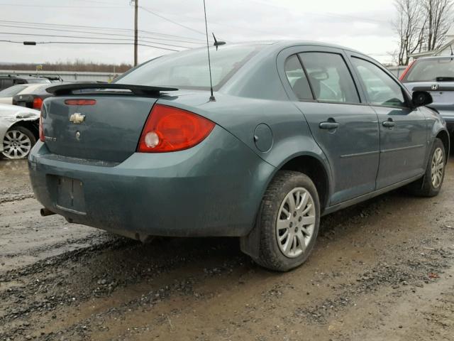 1G1AT58HX97107606 - 2009 CHEVROLET COBALT LT GREEN photo 4