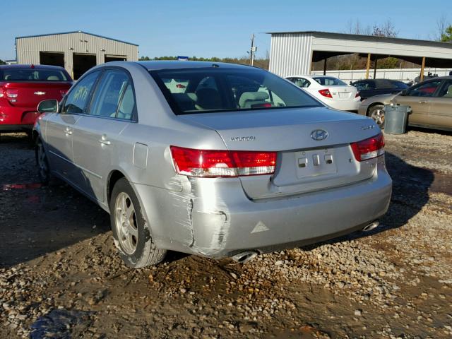 5NPEU46F46H091699 - 2006 HYUNDAI SONATA GLS SILVER photo 3