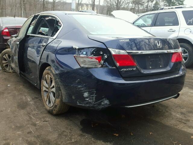 1HGCR2F33EA146847 - 2014 HONDA ACCORD LX BLUE photo 3