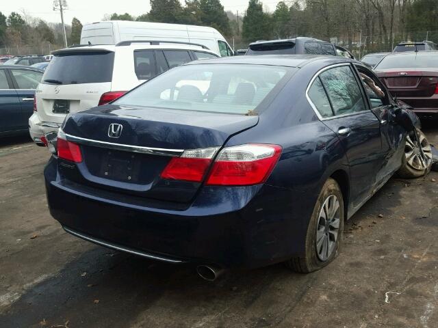 1HGCR2F33EA146847 - 2014 HONDA ACCORD LX BLUE photo 4