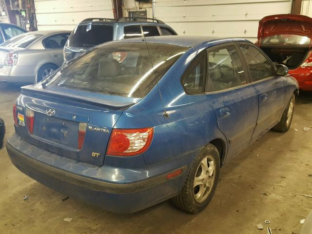 KMHDN56D76U187762 - 2006 HYUNDAI ELANTRA GL BLUE photo 4