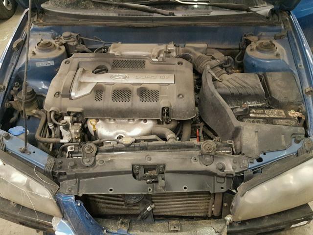 KMHDN56D76U187762 - 2006 HYUNDAI ELANTRA GL BLUE photo 7