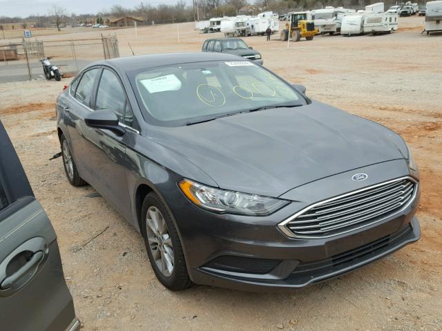 3FA6P0H79HR321950 - 2017 FORD FUSION SE GRAY photo 1