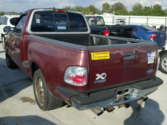 1FTDF0728VKA55525 - 1997 FORD F150 MAROON photo 3