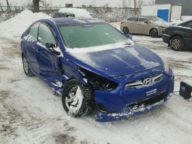 KMHCT4AE4DU457250 - 2013 HYUNDAI ACCENT GLS BLUE photo 1