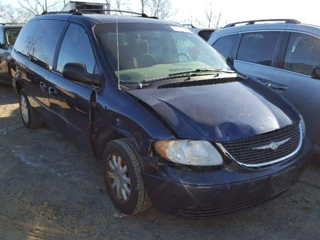 2C4GP44L93R185259 - 2003 CHRYSLER TOWN & COU BLUE photo 1