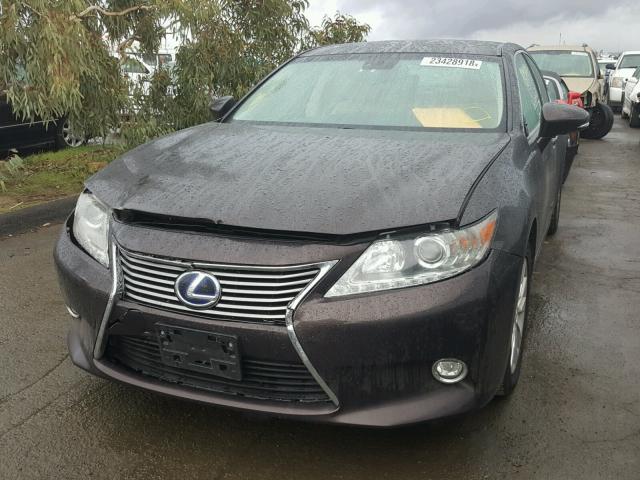 JTHBW1GG7E2053577 - 2014 LEXUS ES 300H BLACK photo 2