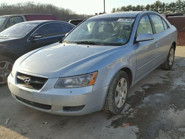 5NPET46C48H311158 - 2008 HYUNDAI SONATA GLS BLUE photo 2