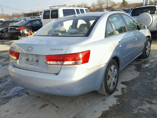 5NPET46C48H311158 - 2008 HYUNDAI SONATA GLS BLUE photo 4