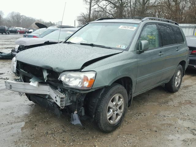 JTEEP21AX60166146 - 2006 TOYOTA HIGHLANDER GREEN photo 2