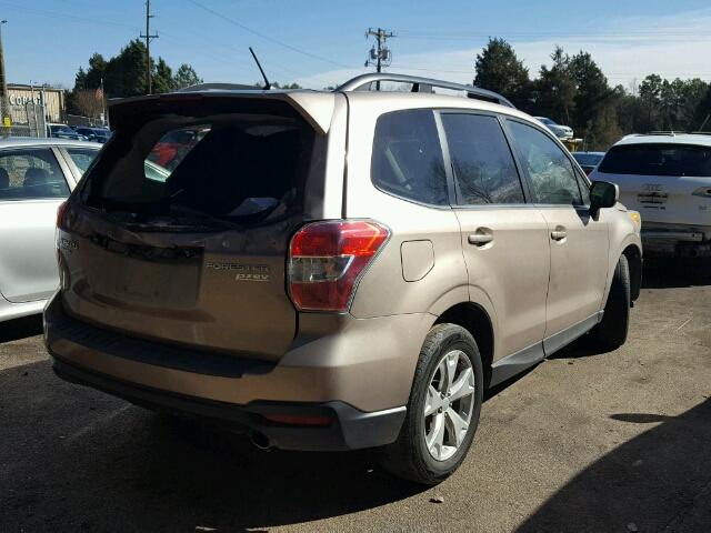 JF2SJAHC1FH402292 - 2015 SUBARU FORESTER 2 BEIGE photo 4