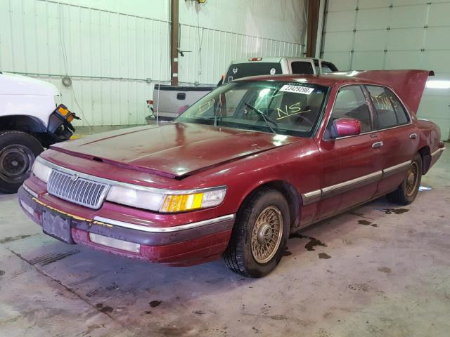 2MELM75W5RX656103 - 1994 MERCURY GRAND MARQ MAROON photo 2