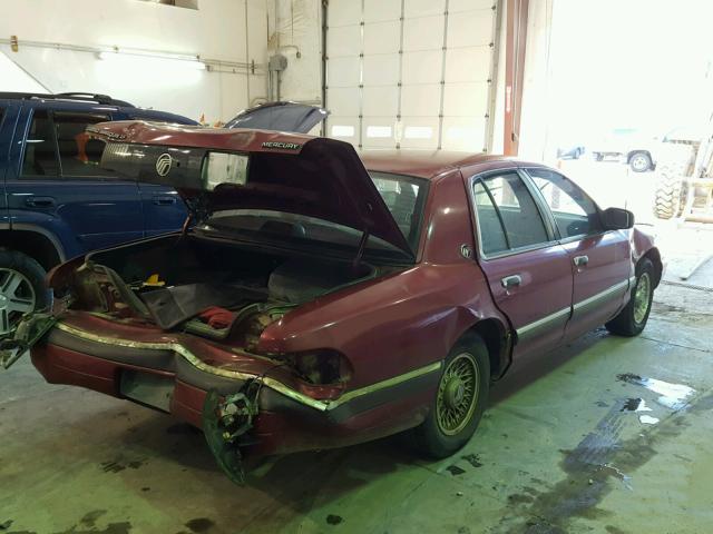 2MELM75W5RX656103 - 1994 MERCURY GRAND MARQ MAROON photo 4