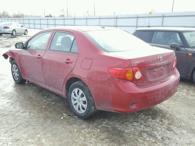 1NXBU4EE8AZ226625 - 2010 TOYOTA COROLLA BA RED photo 3