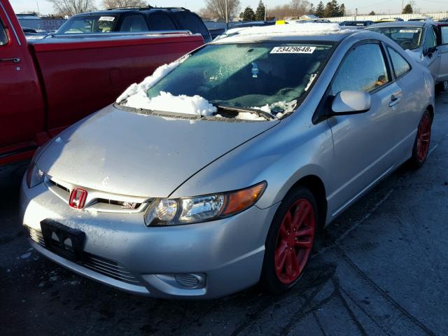 2HGFG21536H709149 - 2006 HONDA CIVIC SI SILVER photo 2