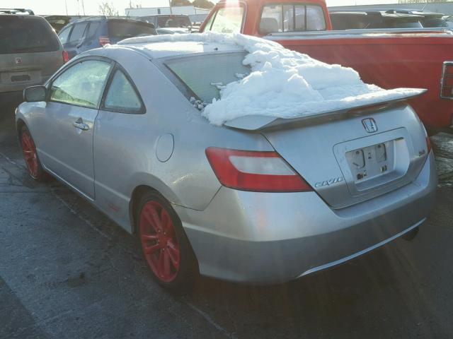 2HGFG21536H709149 - 2006 HONDA CIVIC SI SILVER photo 3