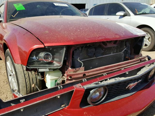 1ZVFT82H875245934 - 2007 FORD MUSTANG GT RED photo 9