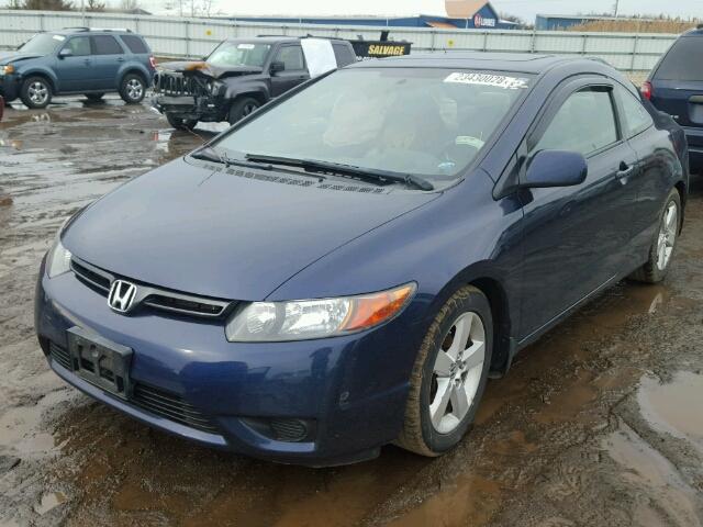 2HGFG12848H503716 - 2008 HONDA CIVIC EX BLUE photo 2