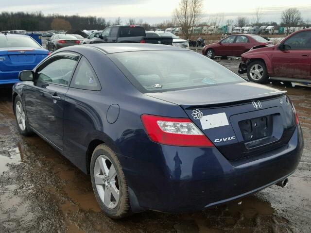 2HGFG12848H503716 - 2008 HONDA CIVIC EX BLUE photo 3