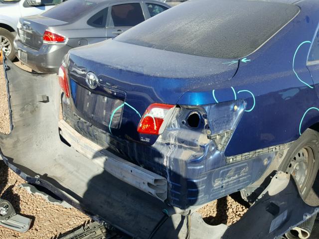 4T1BE46K19U294617 - 2009 TOYOTA CAMRY BASE BLUE photo 9