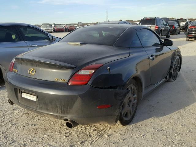 JTHFN48Y469006545 - 2006 LEXUS SC 430 BLACK photo 4