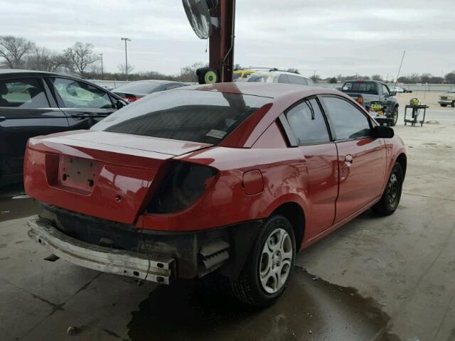 1G8AN12FX4Z206502 - 2004 SATURN ION LEVEL RED photo 4