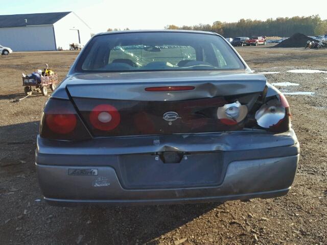 2G1WF52E859159224 - 2005 CHEVROLET IMPALA TAN photo 9