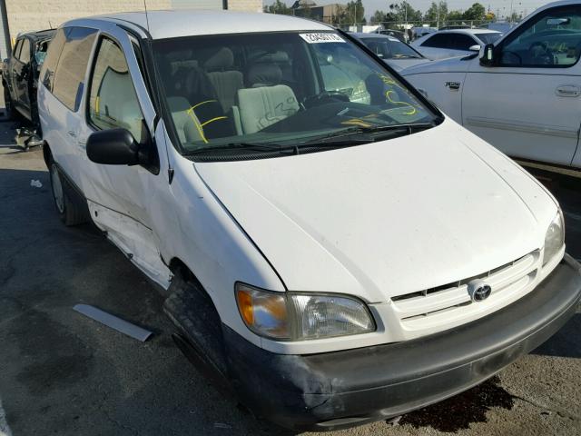 4T3ZF19C6YU269121 - 2000 TOYOTA SIENNA CE WHITE photo 1