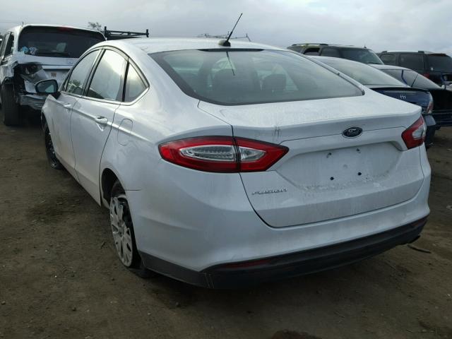 3FA6P0G71DR372760 - 2013 FORD FUSION S WHITE photo 3