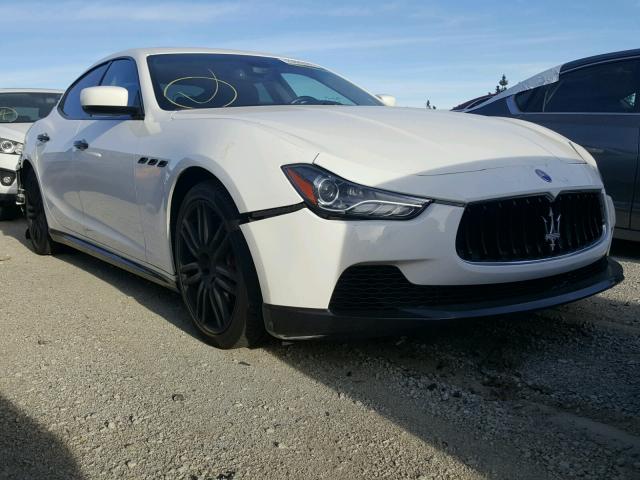 ZAM57RTA4F1140142 - 2015 MASERATI GHIBLI S WHITE photo 1