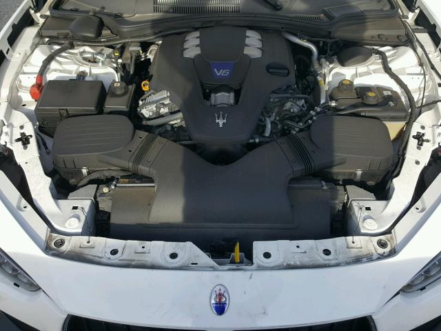 ZAM57RTA4F1140142 - 2015 MASERATI GHIBLI S WHITE photo 7