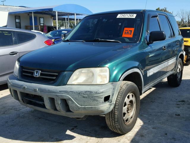 JHLRD2847XC002421 - 1999 HONDA CR-V LX GREEN photo 2