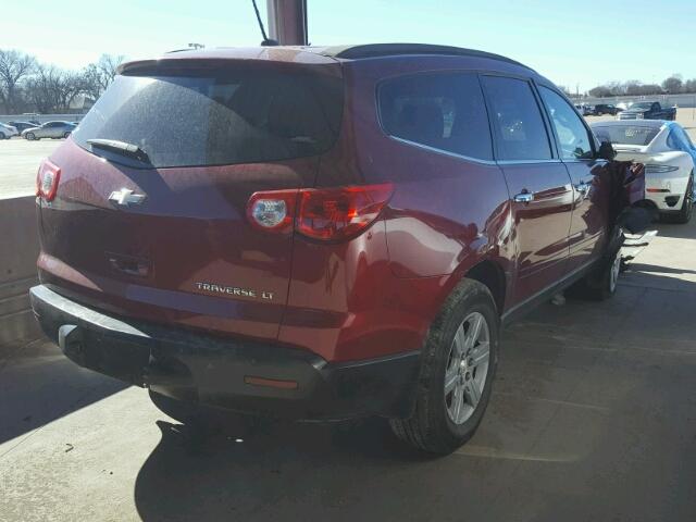 1GNKRGED3BJ118566 - 2011 CHEVROLET TRAVERSE L RED photo 4