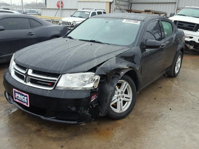 1C3CDZCB4CN290340 - 2012 DODGE AVENGER SX BLACK photo 2