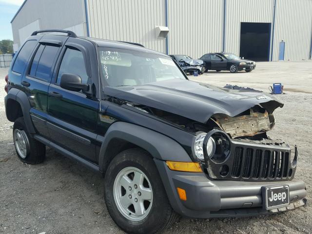 1J4GL48K36W210837 - 2006 JEEP LIBERTY SP BLACK photo 1