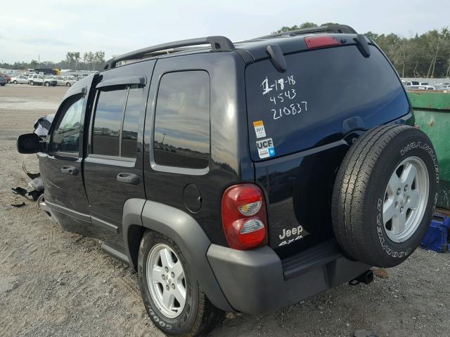1J4GL48K36W210837 - 2006 JEEP LIBERTY SP BLACK photo 3