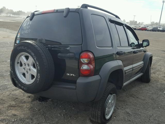 1J4GL48K36W210837 - 2006 JEEP LIBERTY SP BLACK photo 4