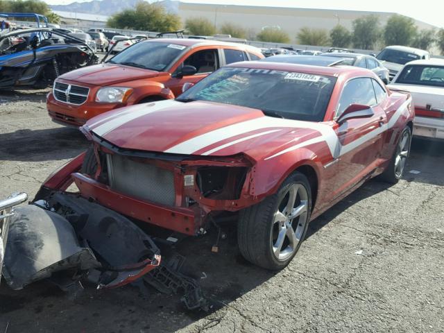 2G1FB1E38E9180489 - 2014 CHEVROLET CAMARO LT RED photo 2