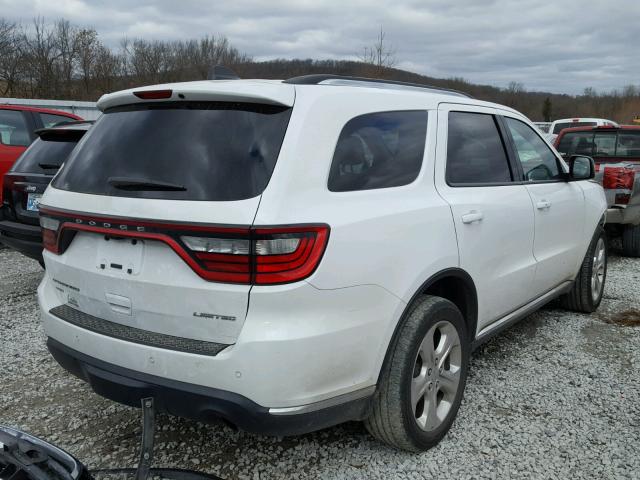 1C4RDJDG4FC729702 - 2015 DODGE DURANGO LI WHITE photo 4