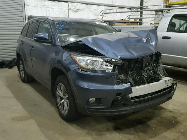 5TDJKRFH7FS149088 - 2015 TOYOTA HIGHLANDER BLUE photo 1