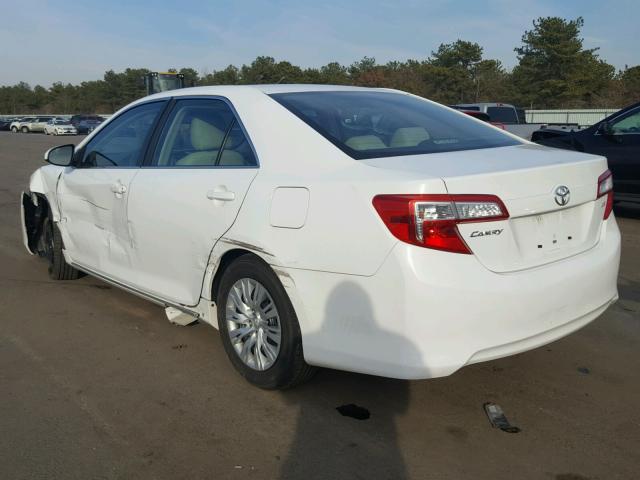 4T4BF1FK0DR286129 - 2013 TOYOTA CAMRY L WHITE photo 3