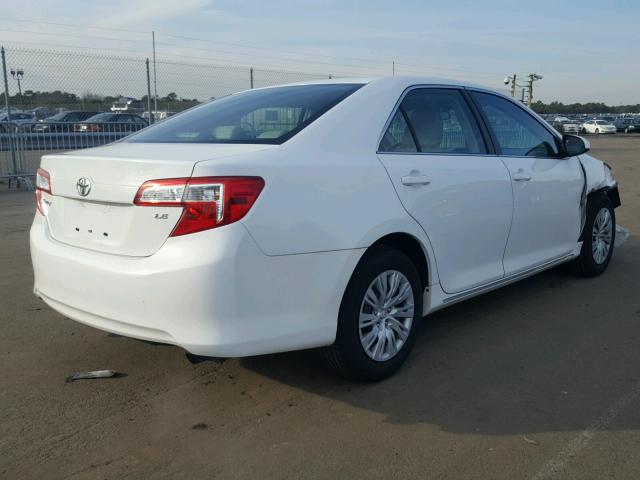4T4BF1FK0DR286129 - 2013 TOYOTA CAMRY L WHITE photo 4