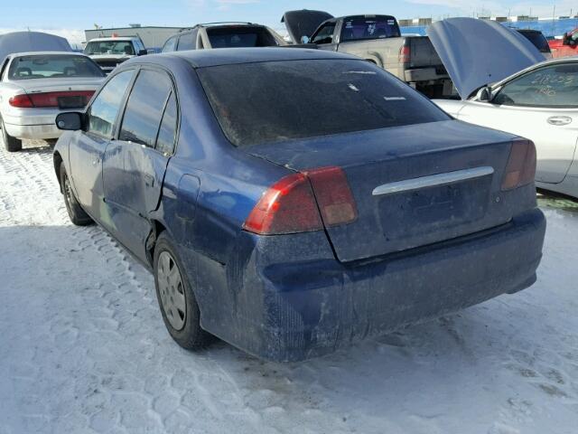 2HGES16335H004572 - 2005 HONDA CIVIC DX V BLUE photo 3